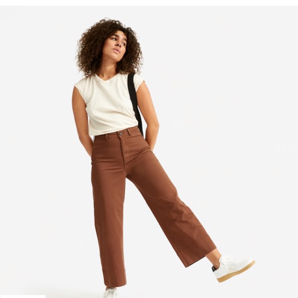 Wide Leg Chino Crop